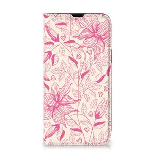 iPhone 13 Smart Cover Pink Flowers