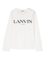 Lanvin Enfant t-shirt longues manches à logo imprimé - Blanc - thumbnail