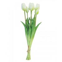 Bosje Tulpen Tulp Duchesse 47 cm creme kunstbloem - Buitengewoon de boet