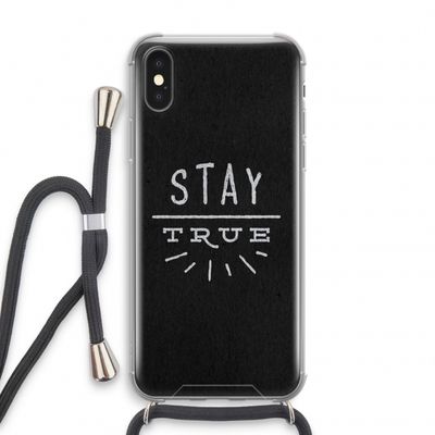 Stay true: iPhone XS Transparant Hoesje met koord
