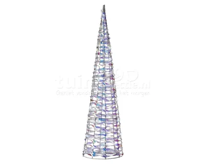 Kerstdecoratie Kegel Parelmoer 20 LED 40cm
