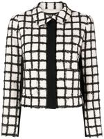 Paule Ka blazer boutonné à motif grille - Noir