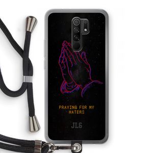 Praying For My Haters: Xiaomi Redmi 9 Transparant Hoesje met koord