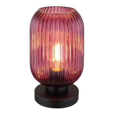 Globo Ronde tafellampNormy rood glas Ø 14cm - 15469TP