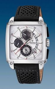 Horlogeband Festina F20265-1 / F20265-4 Leder Zwart 24mm