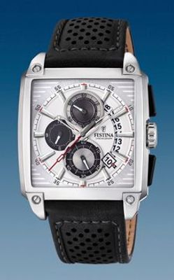 Horlogeband Festina F20265-1 / F20265-4 Leder Zwart 24mm