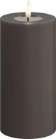 Deluxe Homeart LED kaars real flame 7.5x15cm mocca