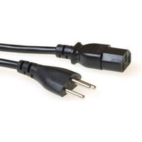 ACT Netsnoer Zwitserse connector - C13 zwart 2,5 m