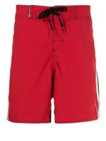 Osklen short de bain à rayures - Rouge