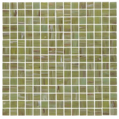 The Mosaic Factory Amsterdam Mozaiek Tegel Vierkant - Licht Groen Glas Goud Serie 322x322 mm