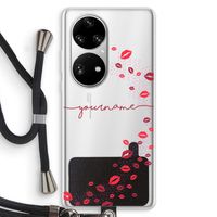 Kusjes: Huawei P50 Pro Transparant Hoesje met koord Kusjes: Huawei P50 Pro Transparant Hoesje met koord