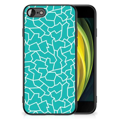 iPhone SE 2022 | SE 2020 | 7/8 Leuk Telefoonhoesje Cracks Blue