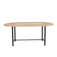 Warm Nordic Be My Guest tafel 180 geolied eiken met geel detail