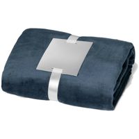 Fleece deken/plaid blauw 240 grams polyester 120 x 150 cm - Plaids - thumbnail