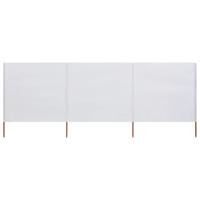 VidaXL Windscherm 3-panelen 400x160 cm stof zandwit