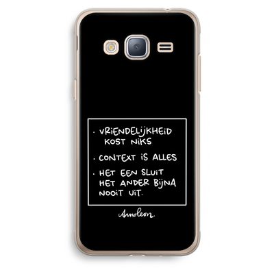 Mijn Motto's: Samsung Galaxy J3 (2016) Transparant Hoesje