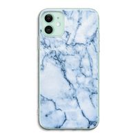 Blauw marmer: iPhone 11 Transparant Hoesje