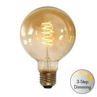 Freelight E27 7Watt Led Gold 95mm incl. Stappen Dimmer