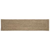 VidaXL Vloerkleden rechthoekig natuurlijk en zwart 60 x 250 cm jute