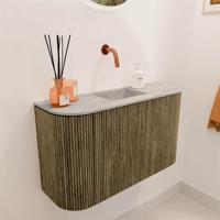 Toiletmeubel Mondiaz Joya Dlux | 73.2 cm | Meubelkleur Dusk | Faye wastafel Glace Wasbak Midden | Zonder kraangat(en) Toiletmeubel Mondiaz Joya Dlux | 73.2 cm | Meubelkleur Dusk | Faye wastafel Glace Wasbak Midden | Zonder kraangat(en)