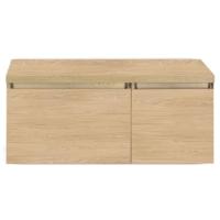 Frozen Badmeubelset 100 cm - Greeplijst in Kleur - Wastafel Onderkast met Bovenblad Casella Oak
