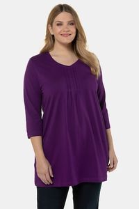 Ulla Popken Longshirt, V-hals, 3/4 mouwen - Grote Maten Ulla Popken Longshirt, V-hals, 3/4 mouwen - Grote Maten