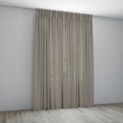 Overgordijn Athene Taupe Coupage