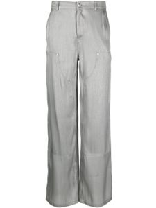 MOSCHINO JEANS pantalon à taille haute - Argent