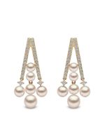 Yoko London boucles d'oreilles Sleek en or 18ct ornées de perles d'Akoya et diamants - thumbnail