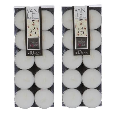 Atmosphera Geurtheelichtjes - 20x stuks - vanille geur - was/paraffine - 3,5 uur