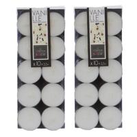 Atmosphera Geurtheelichtjes - 20x stuks - vanille geur - was/paraffine - 3,5 uur