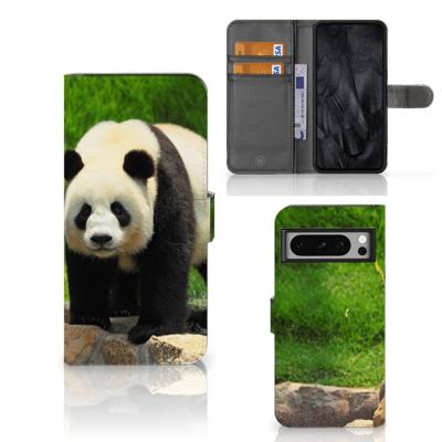 Google Pixel 8 Pro | Telefoonhoesje | Met pasjeshouder | Panda