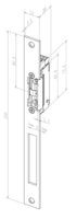 Effeff 13805RR Elektrische inbouw deuropener type 138 | spanningsloos ontgrendeld | met diode | met schootsignalering | fafix | 12V= | DIN links en
