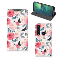 Motorola G8 Plus Smart Cover Butterfly Roses