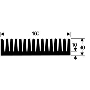 Fischer Elektronik 10022659 SK 85 100 SA Strengkoellichaam 0.85 K/W (l x b x h) 100 x 160 x 40 mm