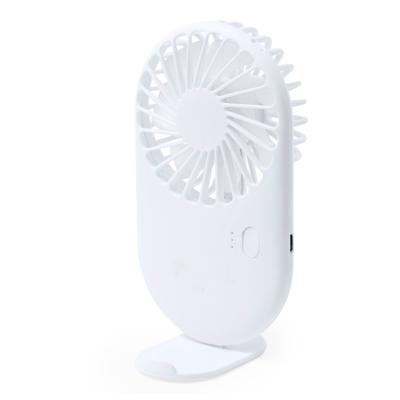 Mini ventilator houder Fanger - wit - 7 x 13 x 3 cm - verkoeling in zomer