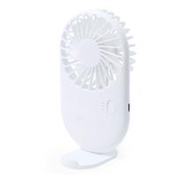 Mini ventilator houder Fanger - wit - 7 x 13 x 3 cm - verkoeling in zomer