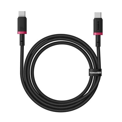 Baseus Dura Type C naar Type C 100 W snellaadkabel 1 m Zwart, Rood