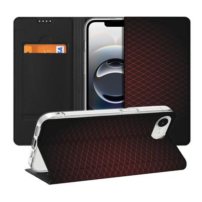 Apple iPhone 16e | Hoesje met Magneet | Geruit Rood