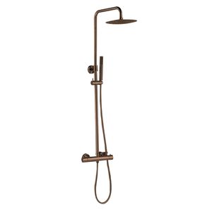 Regendoucheset Best Design Dijon Opbouw Thermostaat Messing Hoofddouche 30cm PVD Glans Brons