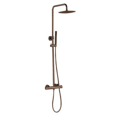 Regendoucheset Best Design Dijon Opbouw Thermostaat Messing Hoofddouche 30cm PVD Glans Brons