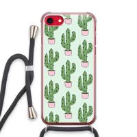Cactus Lover: iPhone SE 2020 Transparant Hoesje met koord