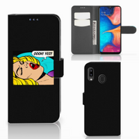 Samsung Galaxy A30 Wallet Case met Pasjes Popart Oh Yes - thumbnail