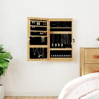 VidaXL Sieradenkast met spiegel en led wandgemonteerd