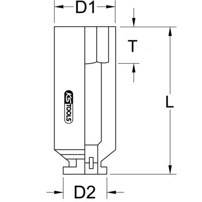 KS Tools 460.4503 3/4 vierkante krachtsteekvoet, 20 mm