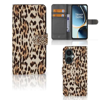 OnePlus Nord CE 3 Lite | Telefoonhoesje | Met pasjeshouder | Leopard