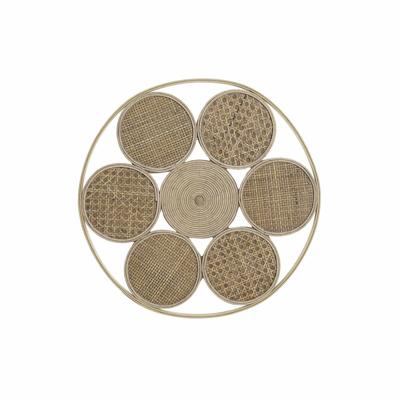 Wanddecoratie DKD Home Decor 45,5 x 2 x 45,5 cm Natuurlijk