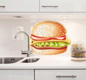 Sticker keuken belegde hamburger