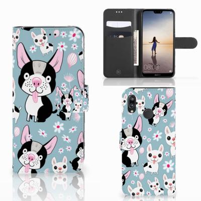 Huawei P20 Lite | Telefoonhoesje | Met pasjeshouder | Hondjes