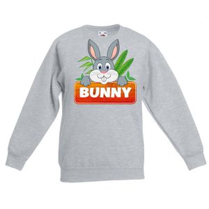 Sweater grijs voor kinderen met Bunny het konijn